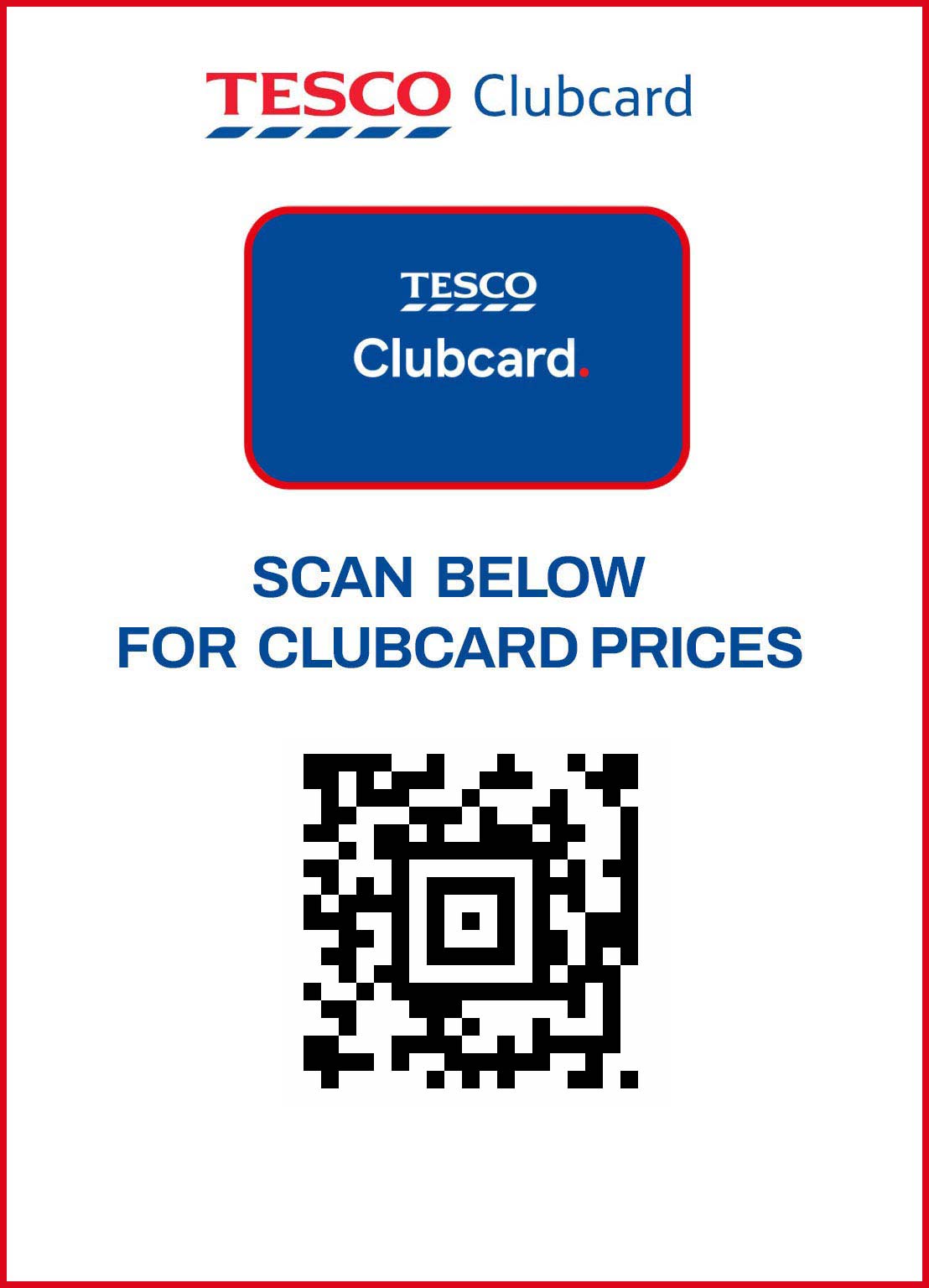 Screenshot Picture of Tesco Clubcard QR Barcode