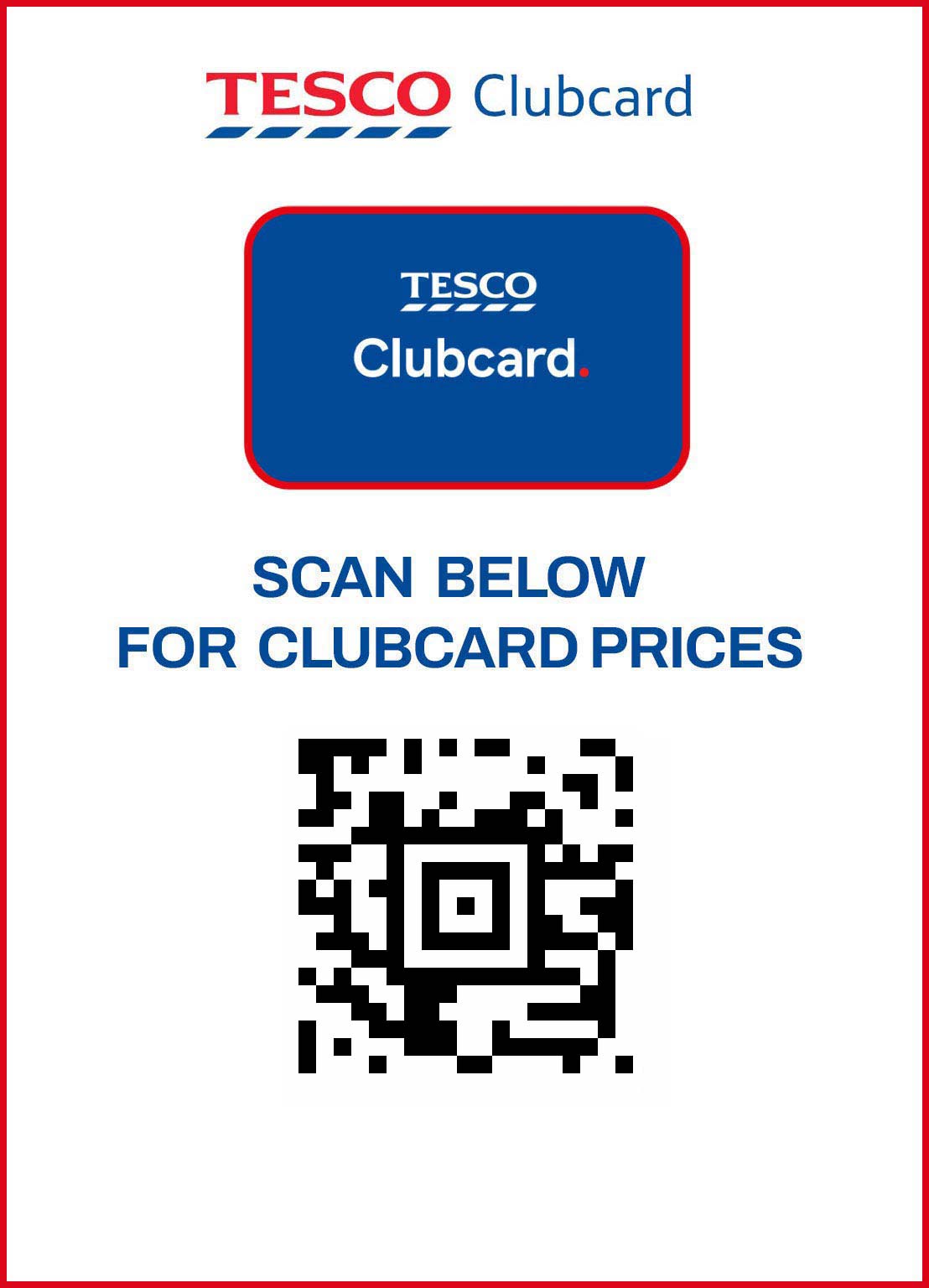 Screenshot Picture of Tesco Clubcard QR Barcode